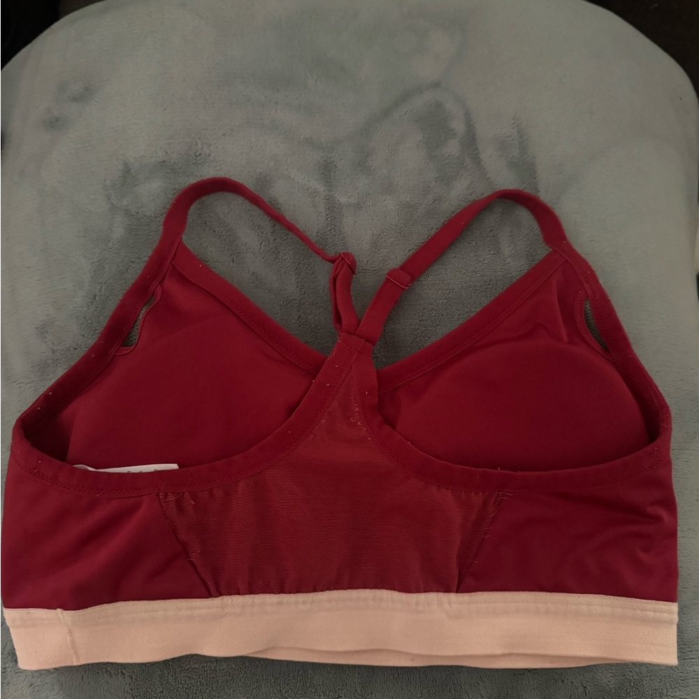 Nike maroon/red Sports Bra Medium Support - Picture 4 of 5